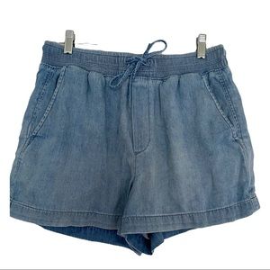 Women’s GAP High Rise Chambray Shorts Size Small w/Drawstring and Pockets